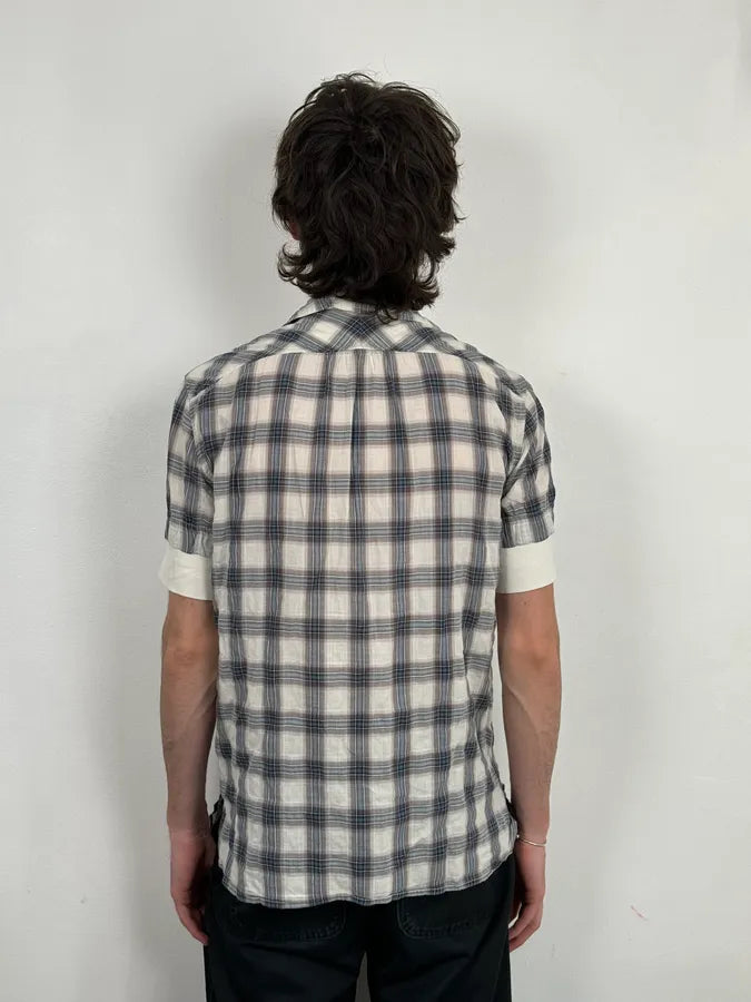 2000s Dsquared2 Layered Henley Checkered Shirt sBpWcjt 2