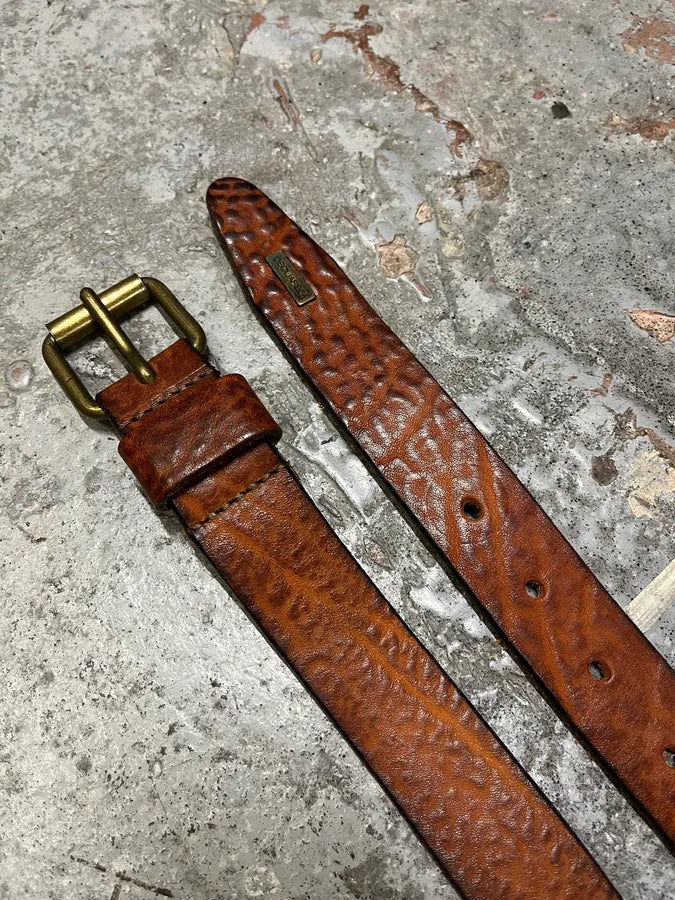 2000s Dsquared2 Leopard Brown Leather Belt SUvijtt 1