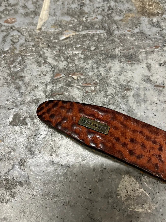 2000s Dsquared2 Leopard Brown Leather Belt SUvijtt 6