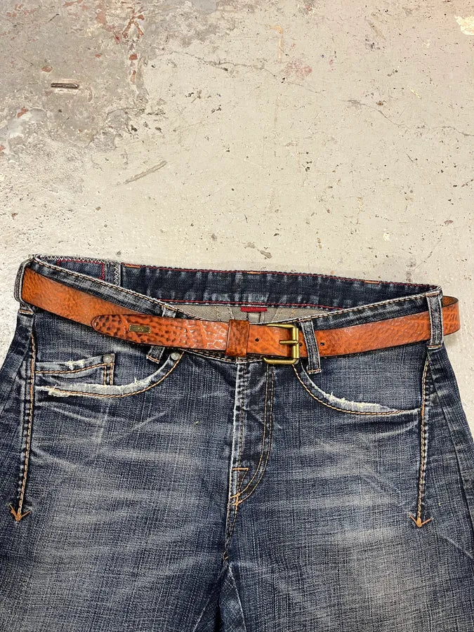 2000s Dsquared2 Leopard Brown Leather Belt SUvijtt 8