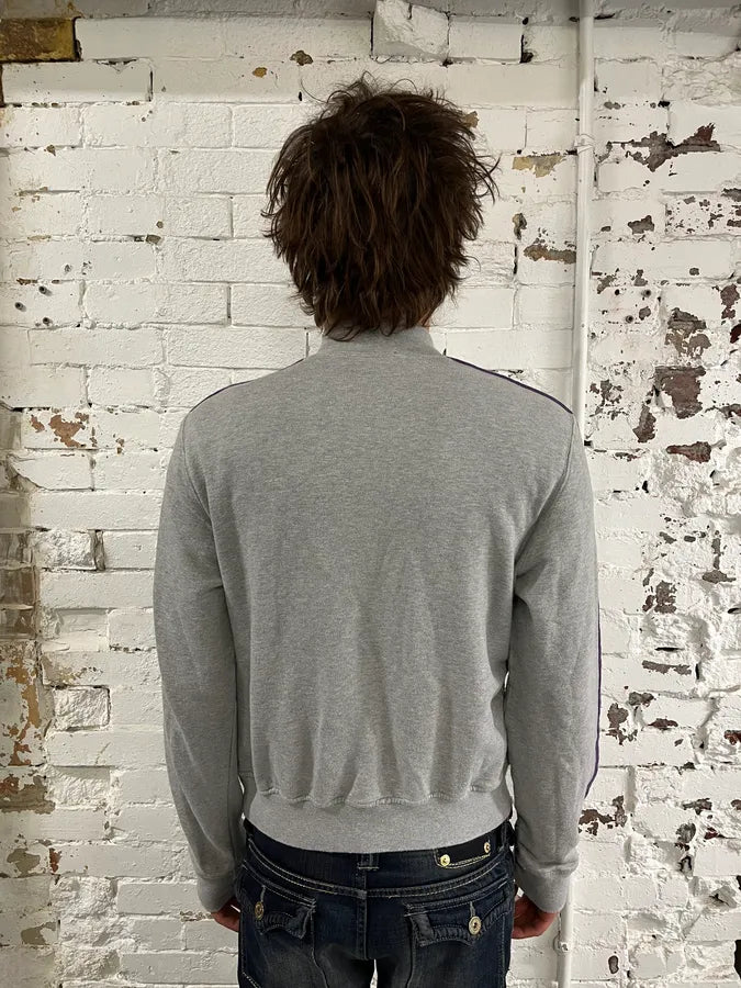 2000s Dsquared2 Logo Zip-Up Grey Purple Sweater CFumDGF 2