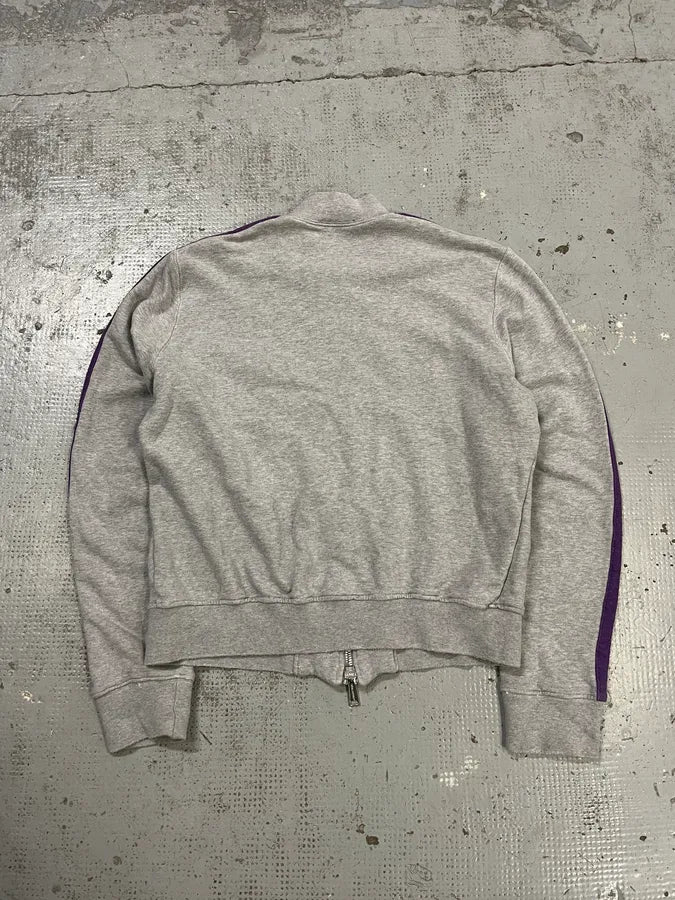 2000s Dsquared2 Logo Zip-Up Grey Purple Sweater CFumDGF 7