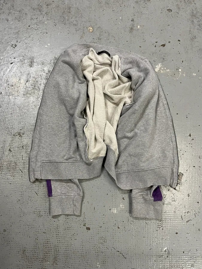 2000s Dsquared2 Logo Zip-Up Grey Purple Sweater CFumDGF 8