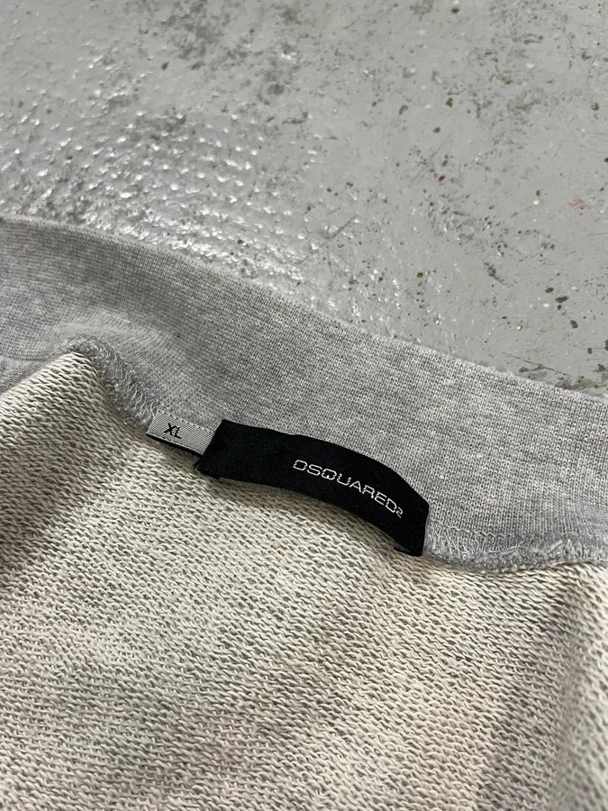 2000s Dsquared2 Logo Zip-Up Grey Purple Sweater CFumDGF 9