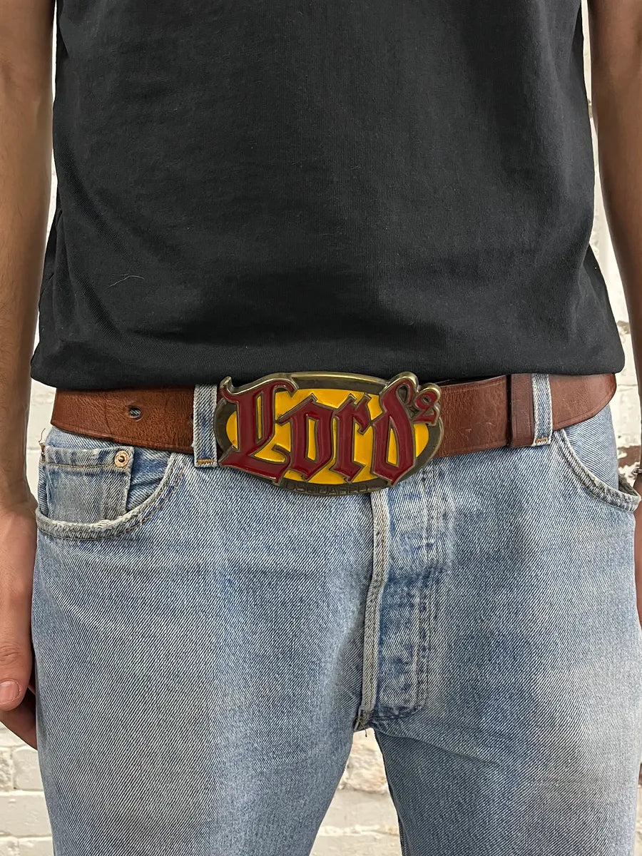 2000s Dsquared2 Lord Gothic Brown Leather Belt REPYxsq 1