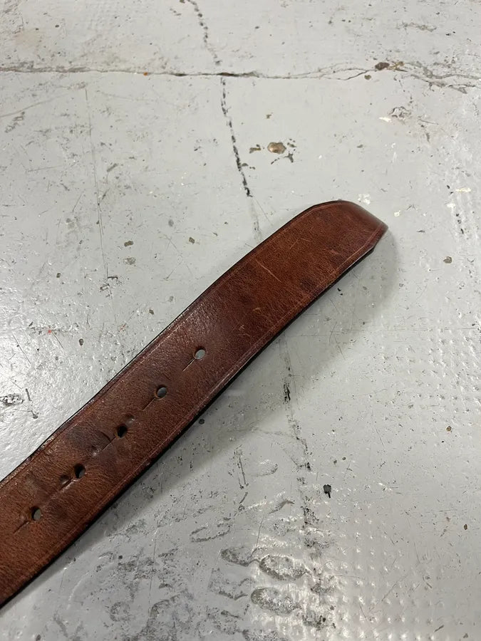 2000s Dsquared2 Lord Gothic Brown Leather Belt REPYxsq 5