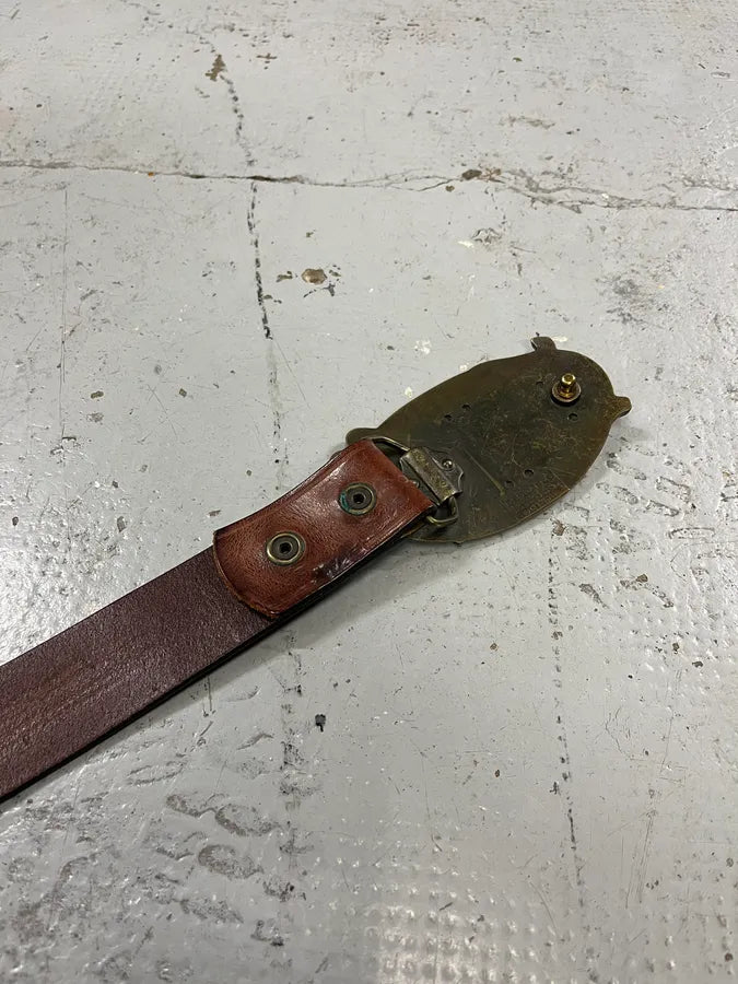 2000s Dsquared2 Lord Gothic Brown Leather Belt REPYxsq 7