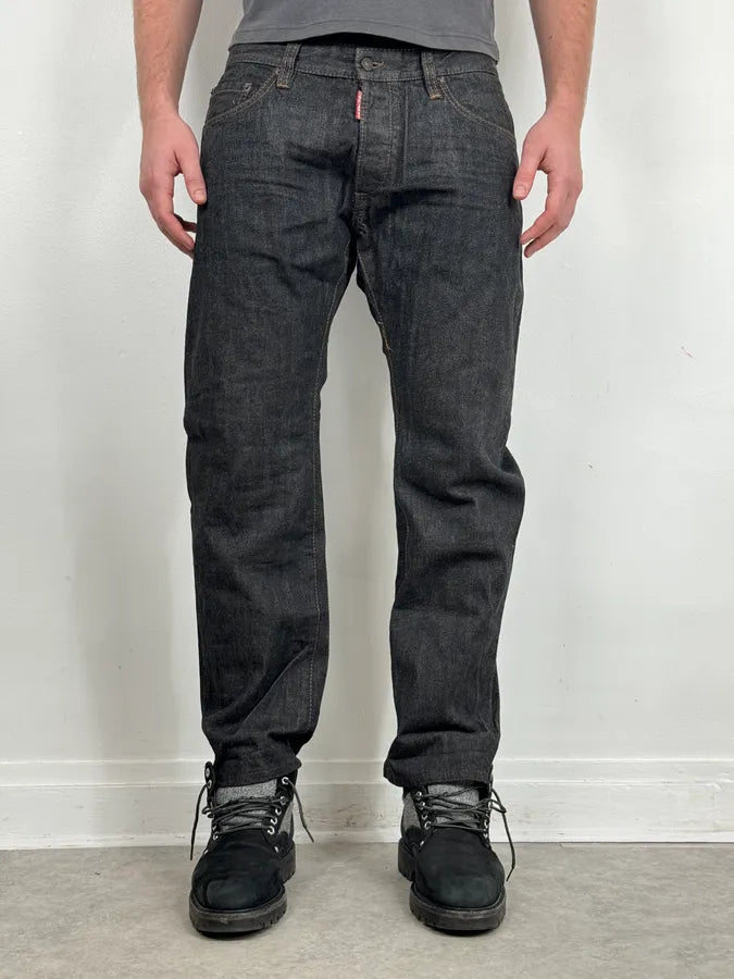 SS2008 Dsquared2 Navy Brut Denim Jeans QppvUsj 2