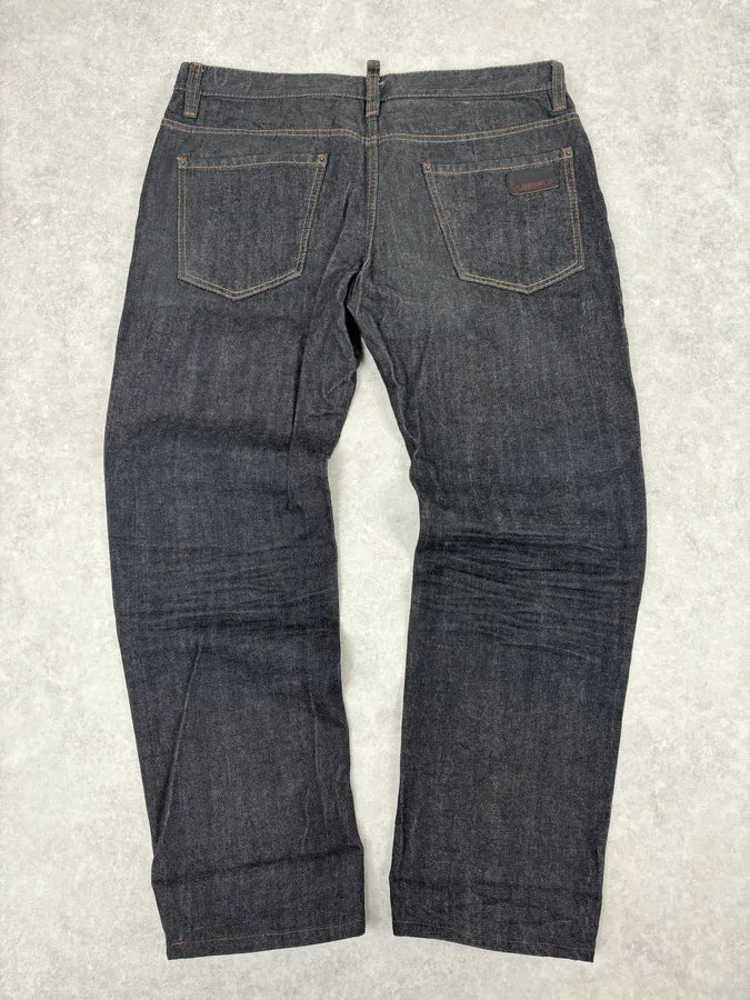 SS2008 Dsquared2 Navy Brut Denim Jeans QppvUsj 6