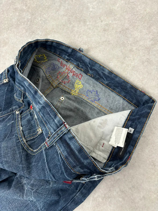 2000s Dsquared2 Navy Brut Denim Jeans XyZcNZf 8