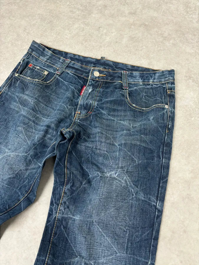 2000s Dsquared2 Navy Brut Denim Jeans XyZcNZf 4