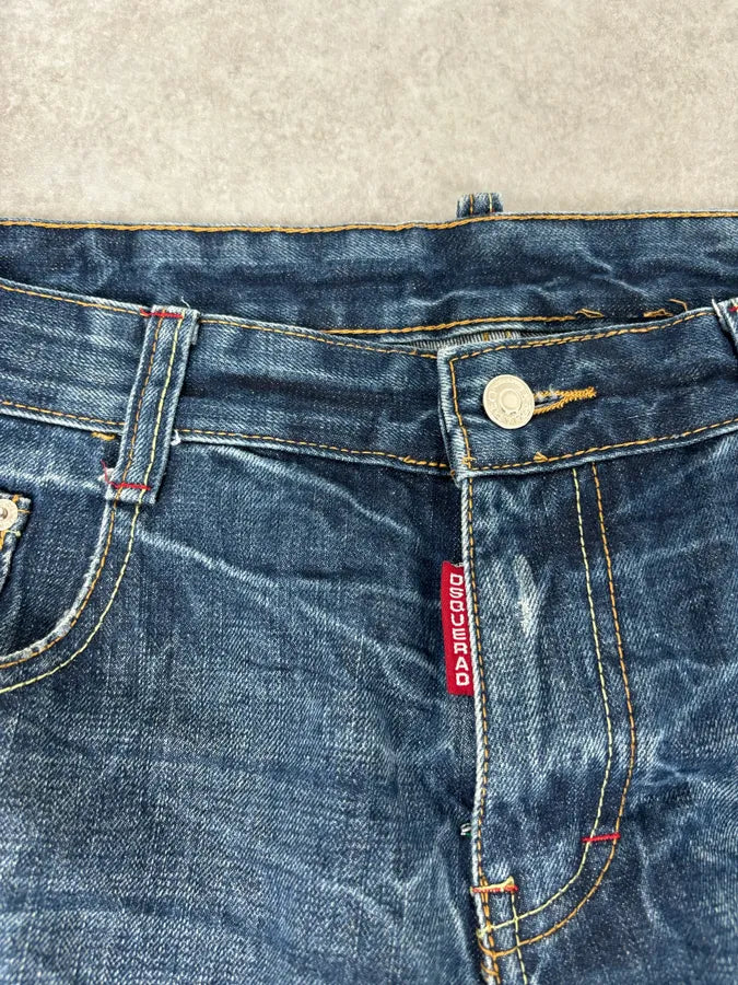 2000s Dsquared2 Navy Brut Denim Jeans XyZcNZf 7
