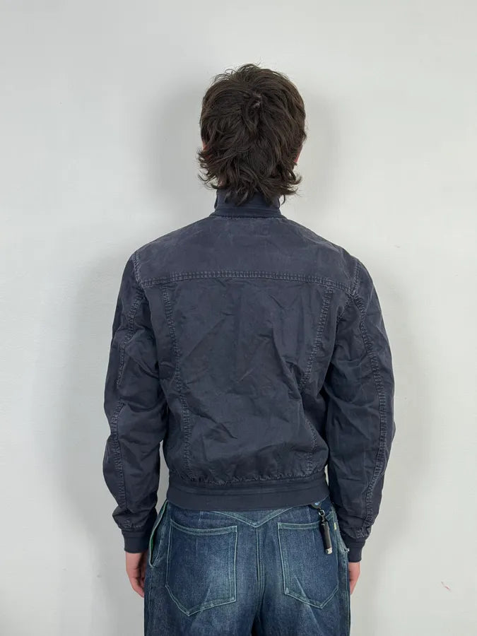 2000s Dsquared2 Navy Buttoned Denim Jacket MMfBrzU 2