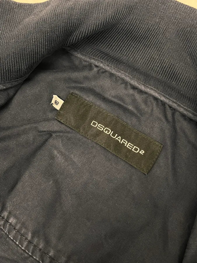 2000s Dsquared2 Navy Buttoned Denim Jacket MMfBrzU 8