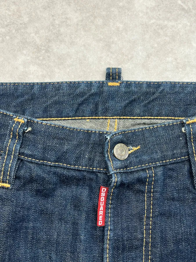 SS2007 Dsquared2 Navy Maple Leaf Denim Shorts LuRhjVs 9