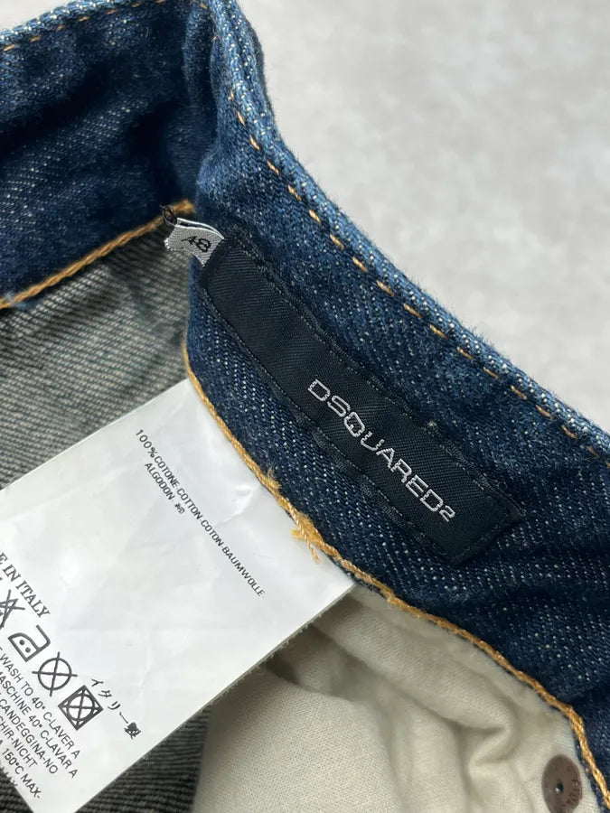 SS2007 Dsquared2 Navy Maple Leaf Denim Shorts LuRhjVs 11