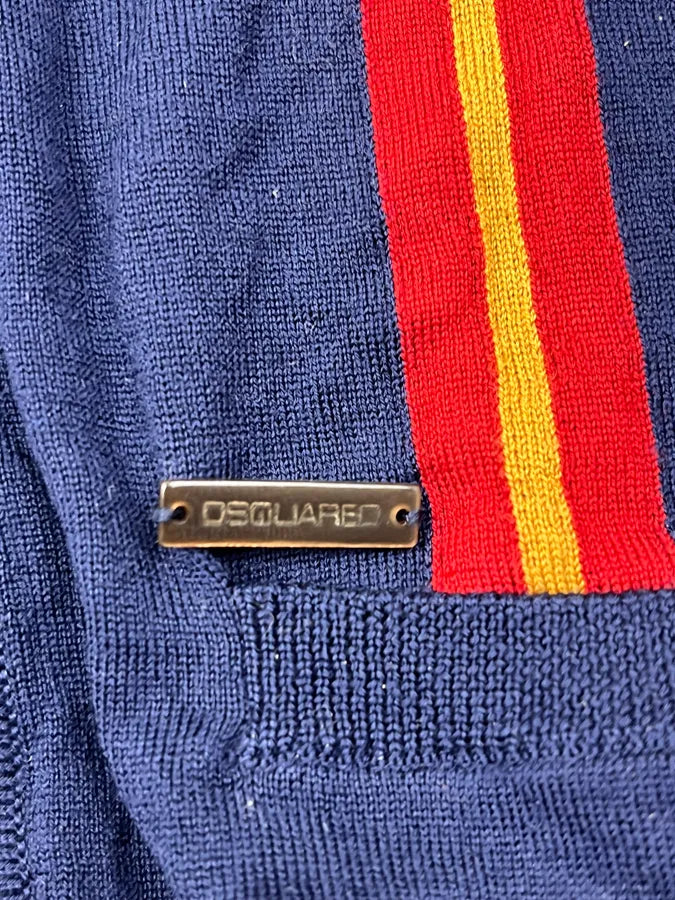 AW2013 Dsquared2 Navy Layered Striped Cardigan pxbClOh 8
