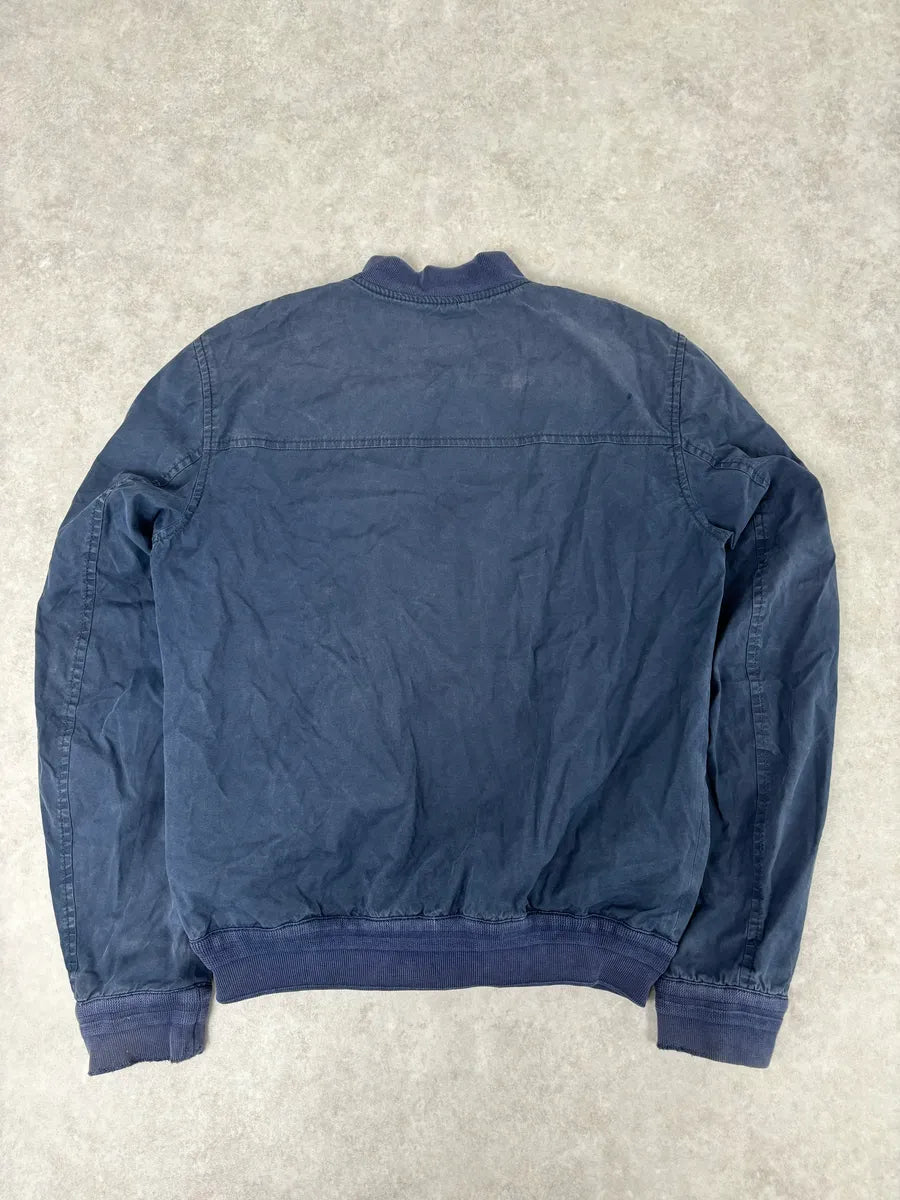 2000s Dsquared2 Navy Light Minimalist Bomber Jacket SqWvlGF 4