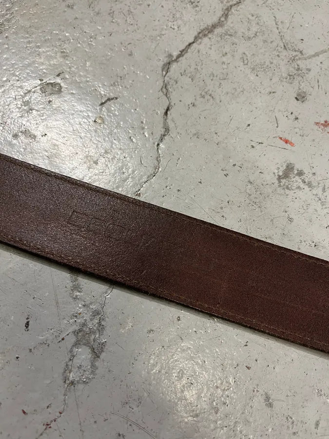 2000s Dsquared2 Nuts & Leaves Bucke Brown Leather Belt tmaQRIA 4