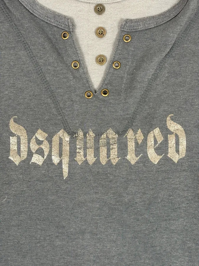 2000s Dsquared2 Obscure Henley Longsleeves JKvHzSV 6