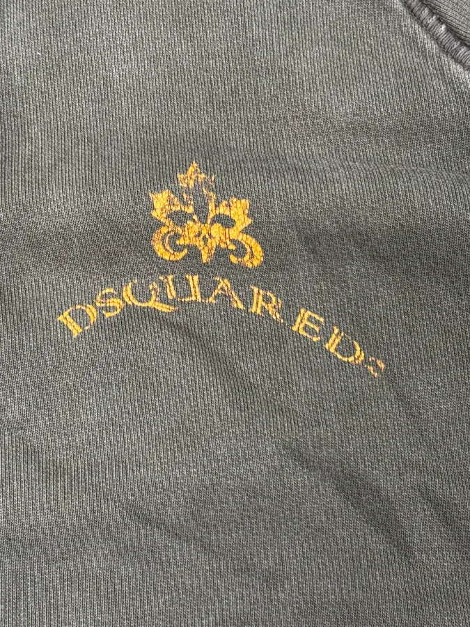 AW2006 Dsquared2 Olive Green & Yellow Propaganda Zip-up Hoodie FPTfktU 8