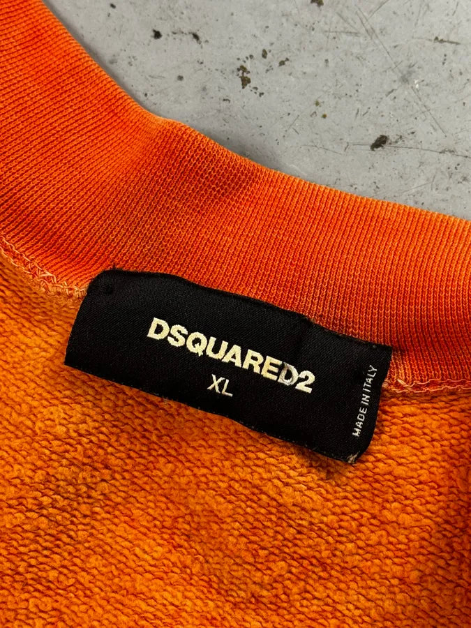 SS2014 Dsquared2 Orange Prisoner Zip-Up Sweater cPgInoi 10