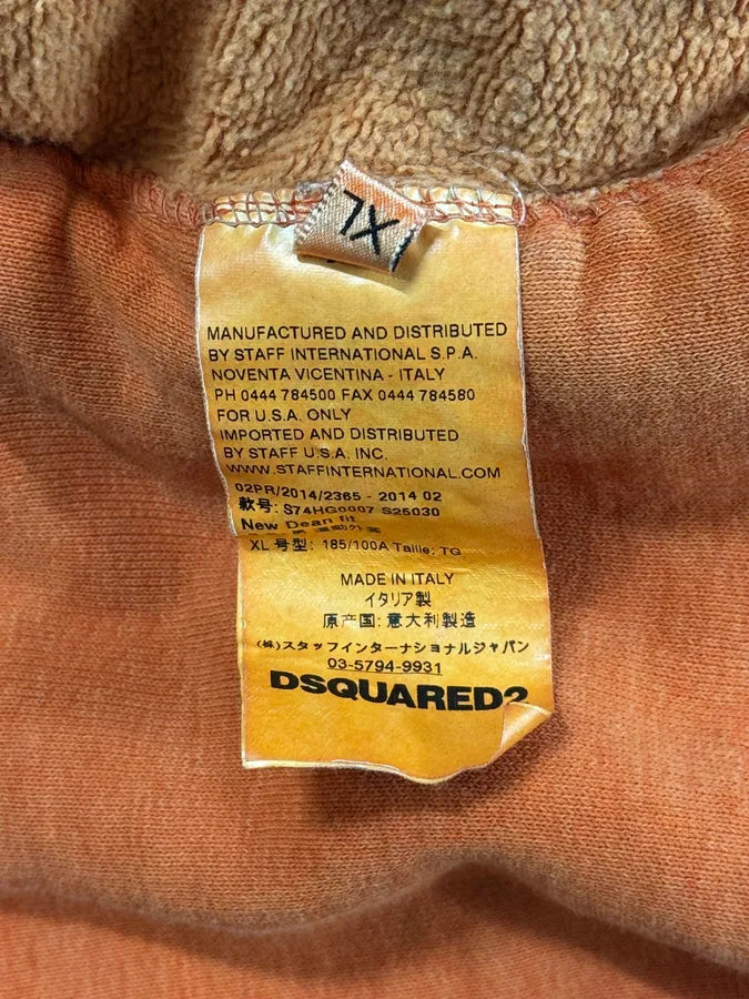 SS2014 Dsquared2 Orange Prisoner Zip-Up Sweater cPgInoi 9