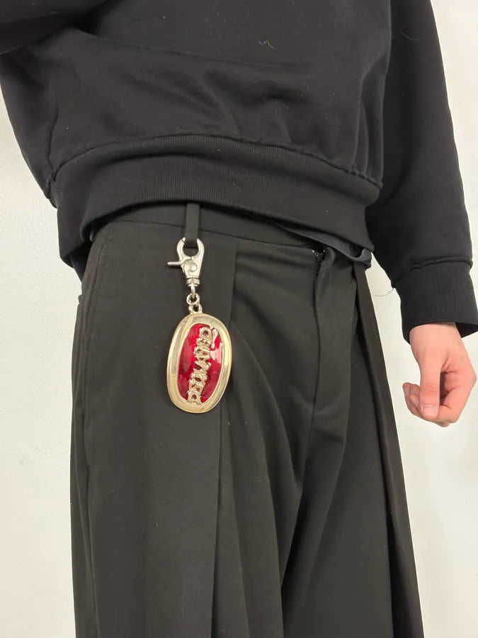 2000s Dsquared2 Red & Grey Propaganda Charm Logo Keychain amIljzn 0