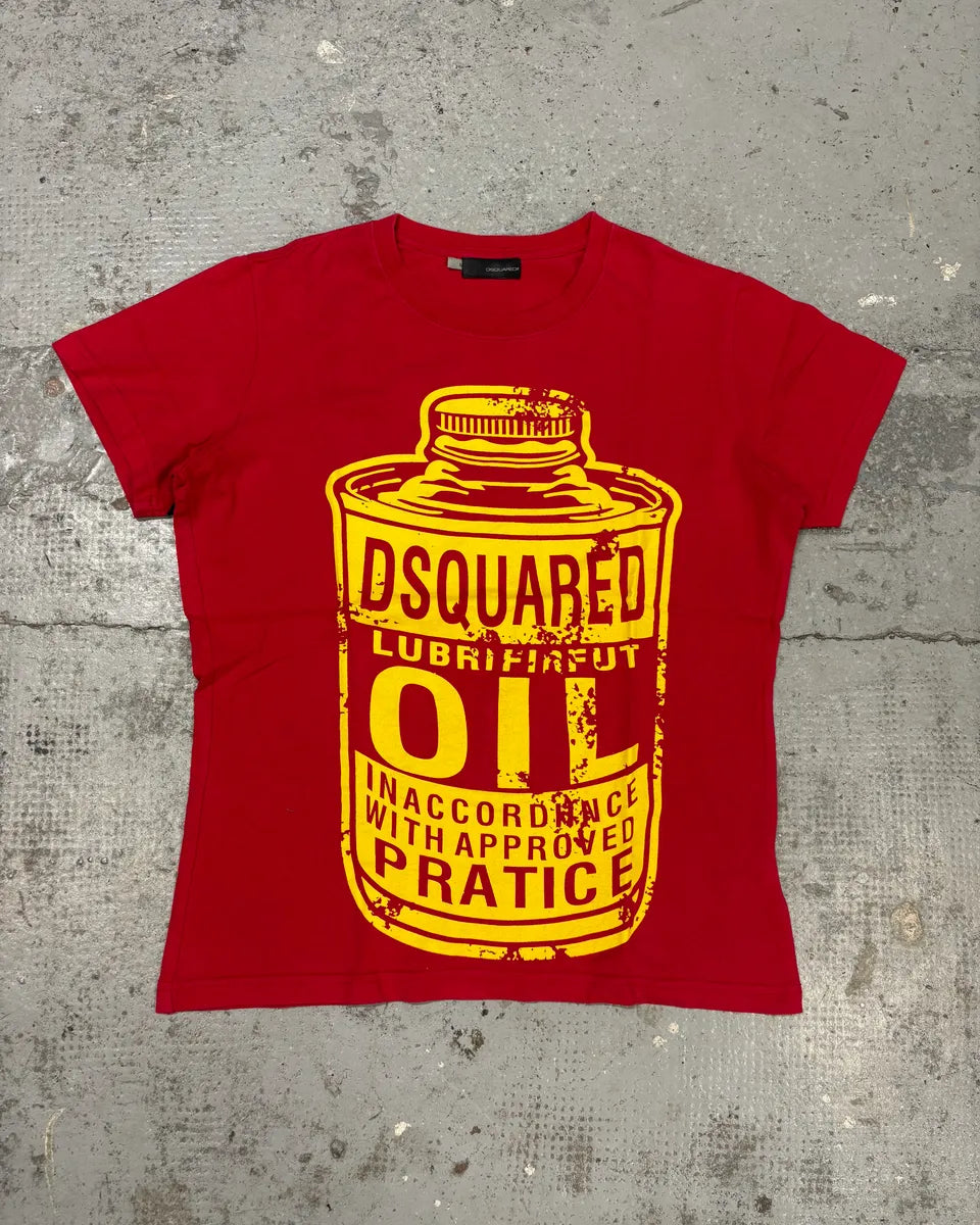 2000s Dsquared2 Red & Yellow Oil T-Shirt BCjBneR 0