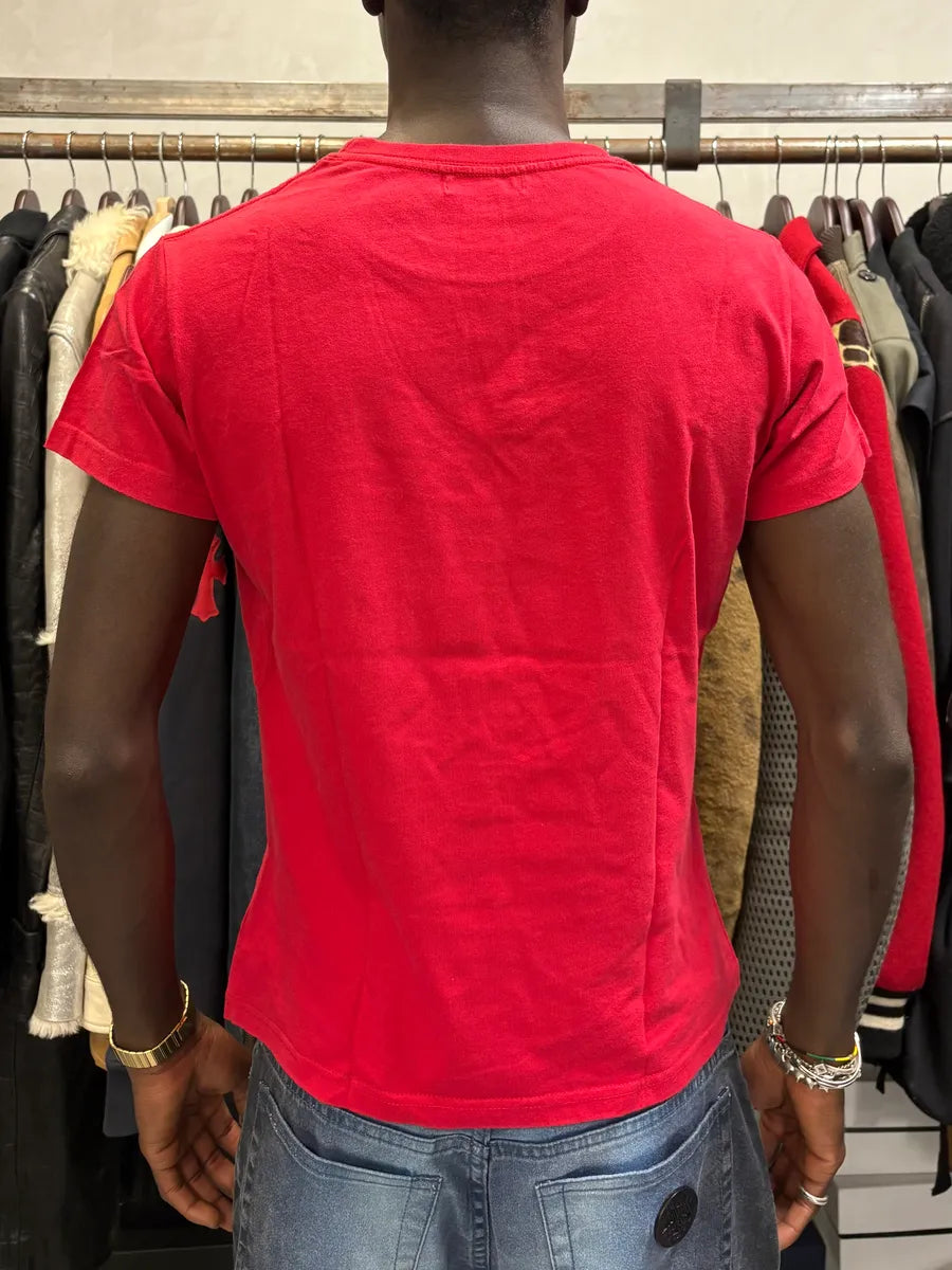 2000s Dsquared2 Red & Yellow Oil T-Shirt BCjBneR 2