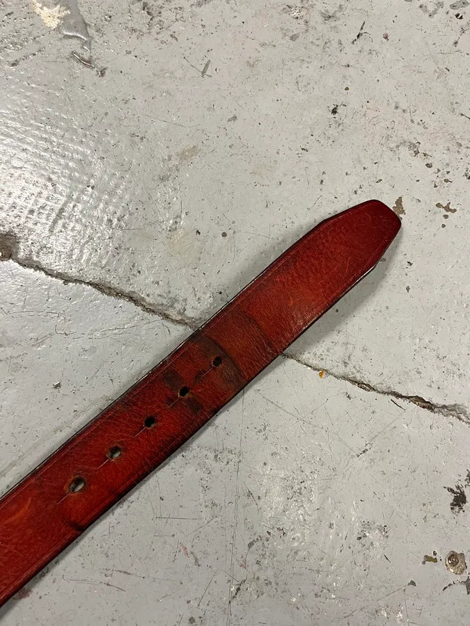 2000s DSquared2 Red Leather Premium Belt cUYOuMY 6