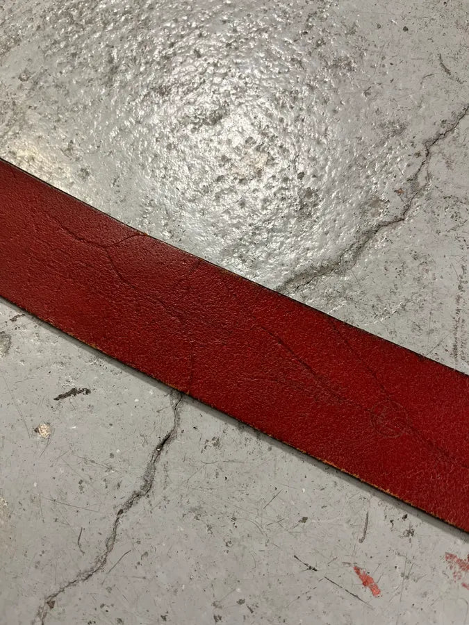 2000s DSquared2 Red Leather Premium Belt cUYOuMY 8