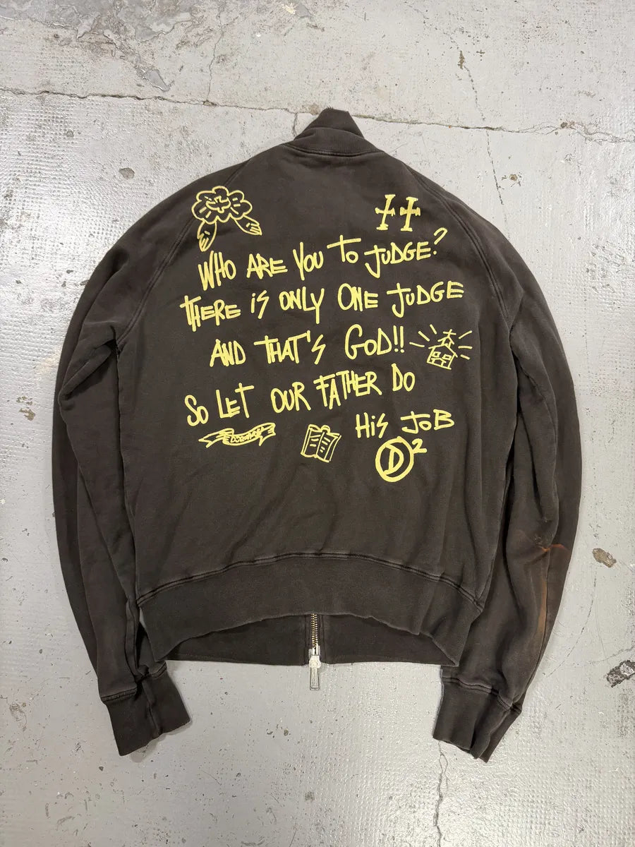 2000s Dsquared2 Sunday  Brown Zip-up Sweater TGmigRP 1