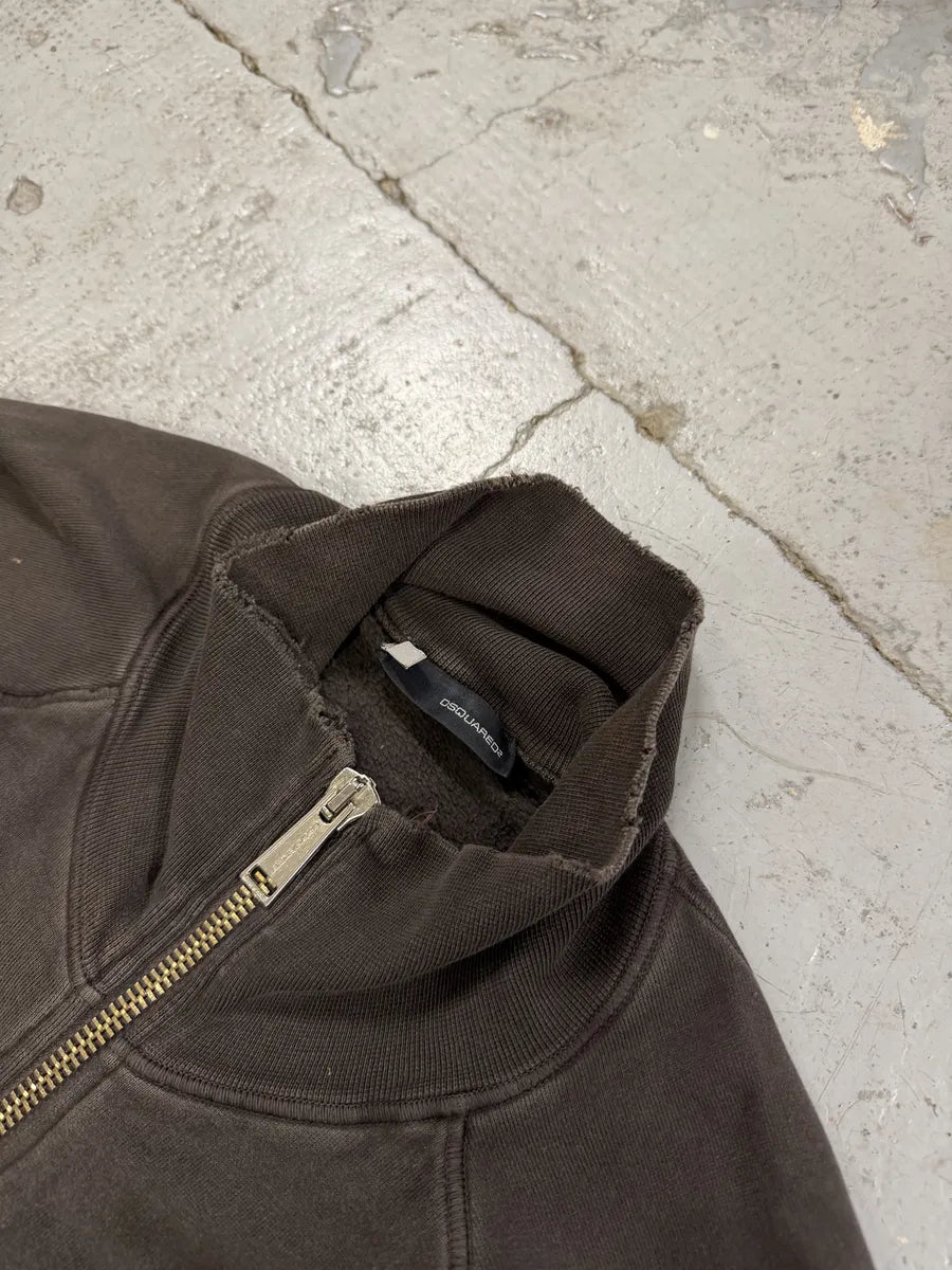 2000s Dsquared2 Sunday  Brown Zip-up Sweater TGmigRP 13