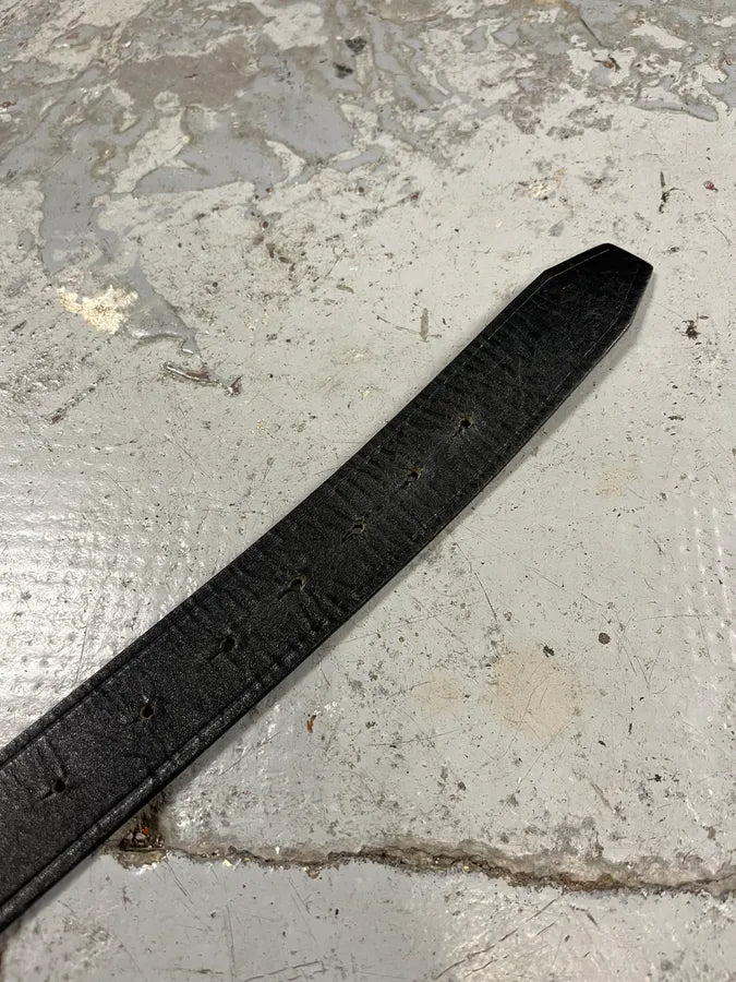 2000s Dsquared2 Tape Buckle Black Leather Belt ybNBFSS 6