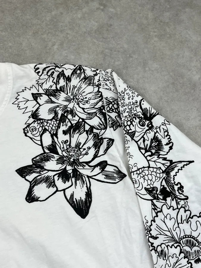 SS2013 Dsquared2 White Botanical Fantasy Floral Longsleeves TPiSJuZ 7