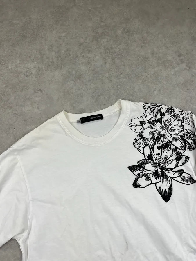 SS2013 Dsquared2 White Botanical Fantasy Floral Longsleeves TPiSJuZ 4