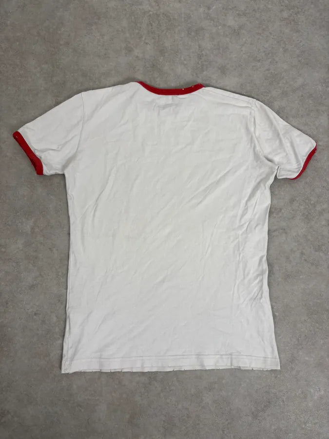 2000s Dsquared2 White Rasta Jamaican Cool Boys T-Shirt WQPmKzL 5