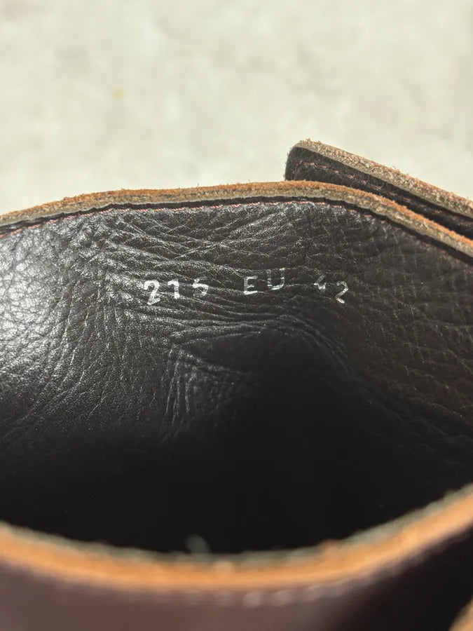 2000s Emporio Armani Pro Biker Brown Leather Boots focHiOG 8