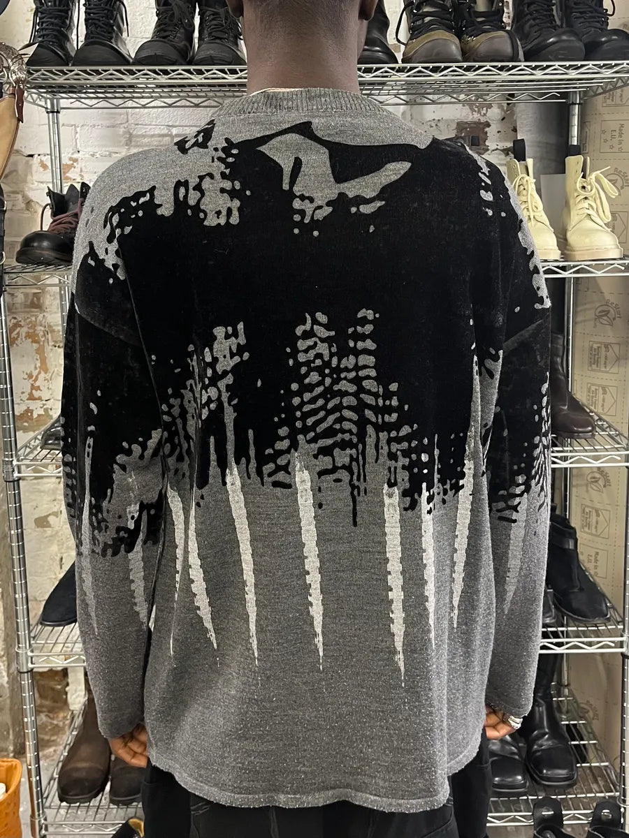 FW2014 Emporio Armani Abstract Skyscrapers Grey Sweater fvIcBIP 2