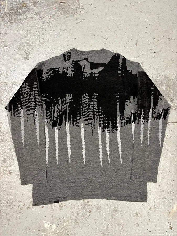 FW2014 Emporio Armani Abstract Skyscrapers Grey Sweater fvIcBIP 5