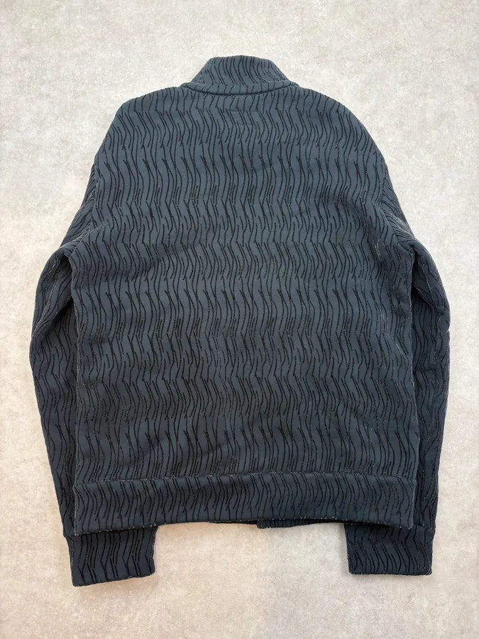 2000s Emporio Armani Asymmetrical Navy Wave Jacket NynNnjs 5