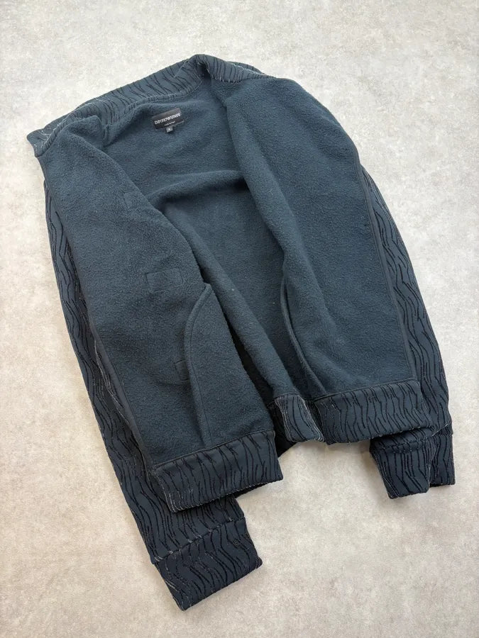 2000s Emporio Armani Asymmetrical Navy Wave Jacket NynNnjs 6