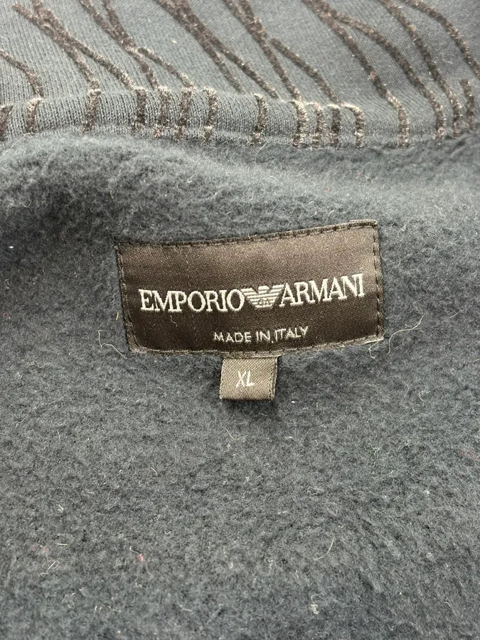2000s Emporio Armani Asymmetrical Navy Wave Jacket NynNnjs 12