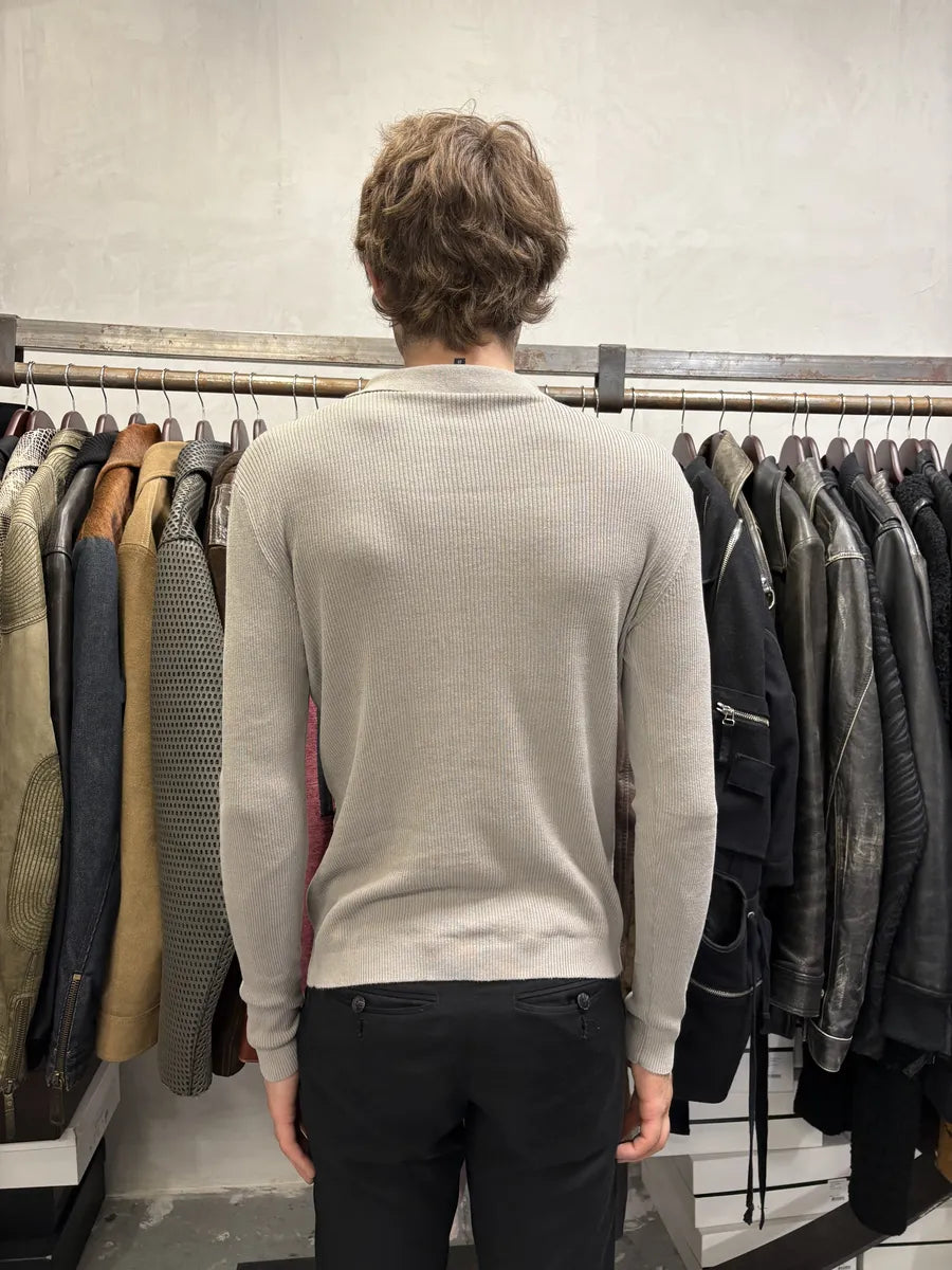 2000s Emporio Armani Beige Polo Longsleeves qAJxqrA 2