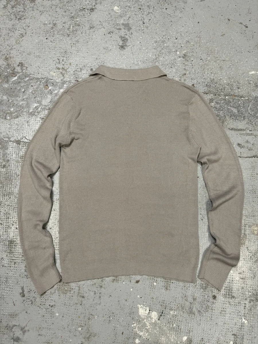 2000s Emporio Armani Beige Polo Longsleeves qAJxqrA 3