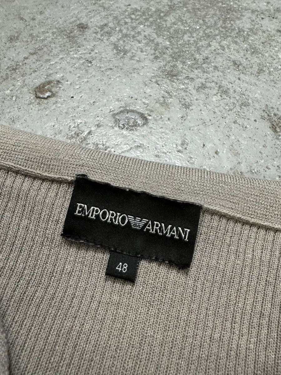 2000s Emporio Armani Beige Polo Longsleeves qAJxqrA 5