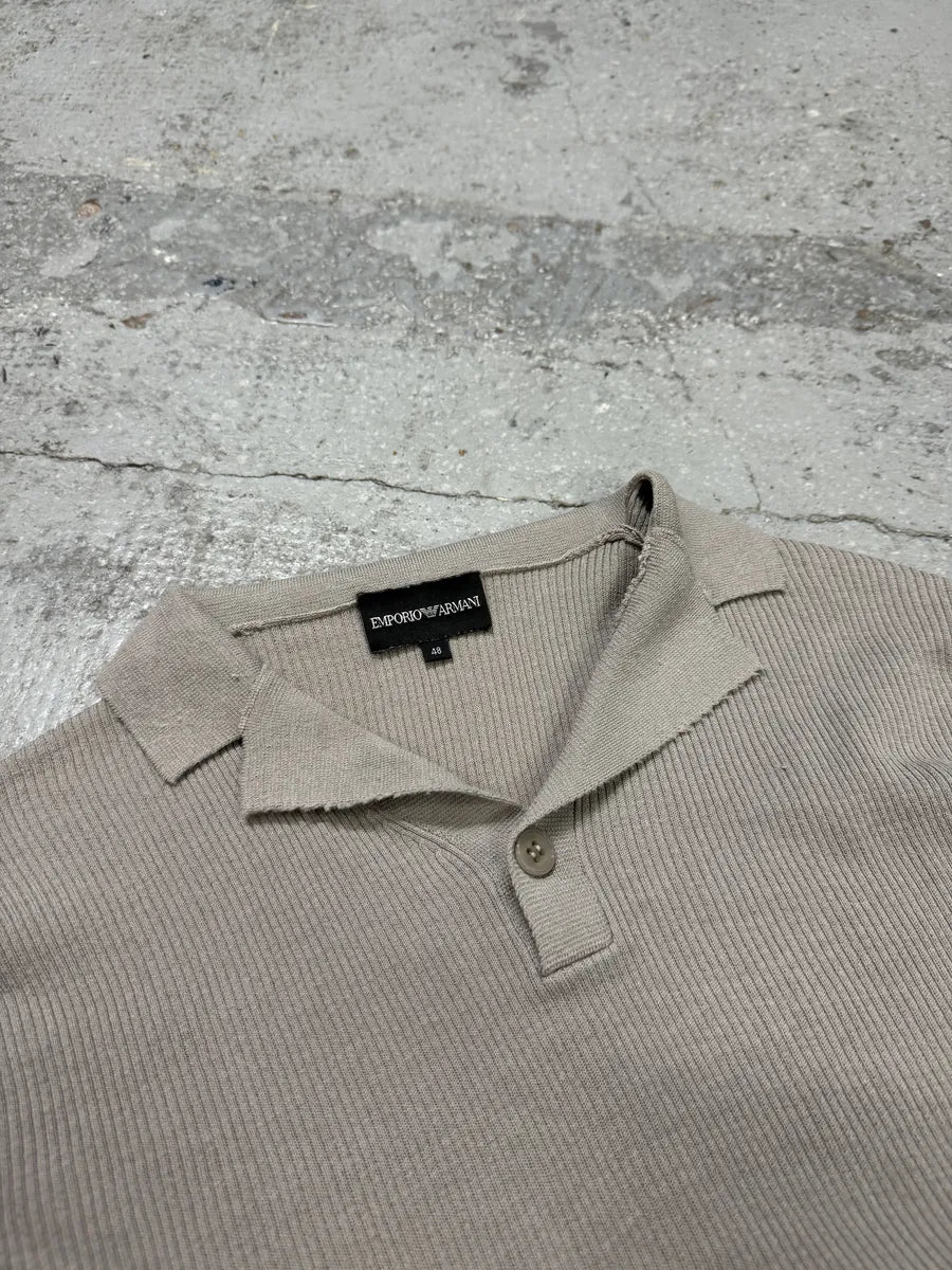 2000s Emporio Armani Beige Polo Longsleeves qAJxqrA 6
