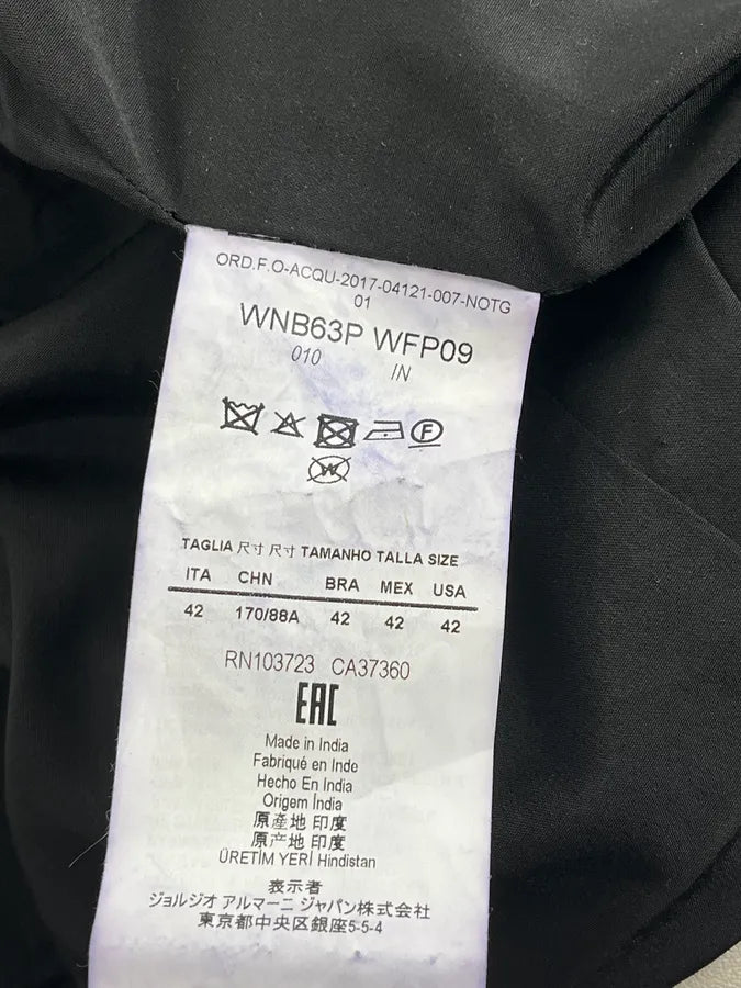 SS2017 Emporio Armani Biker Navy & White Leather Jacket zDOFaEy 11