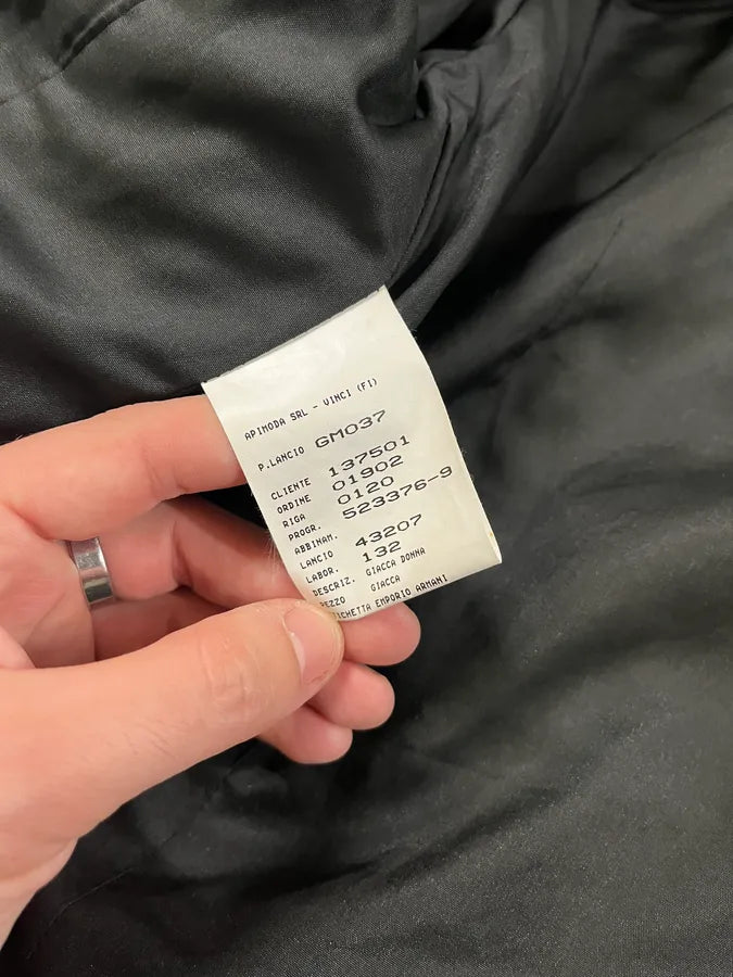 2000s Emporio Armani Black Asymmetrical Zip Pony Hair Jacket jYKLWPY 9